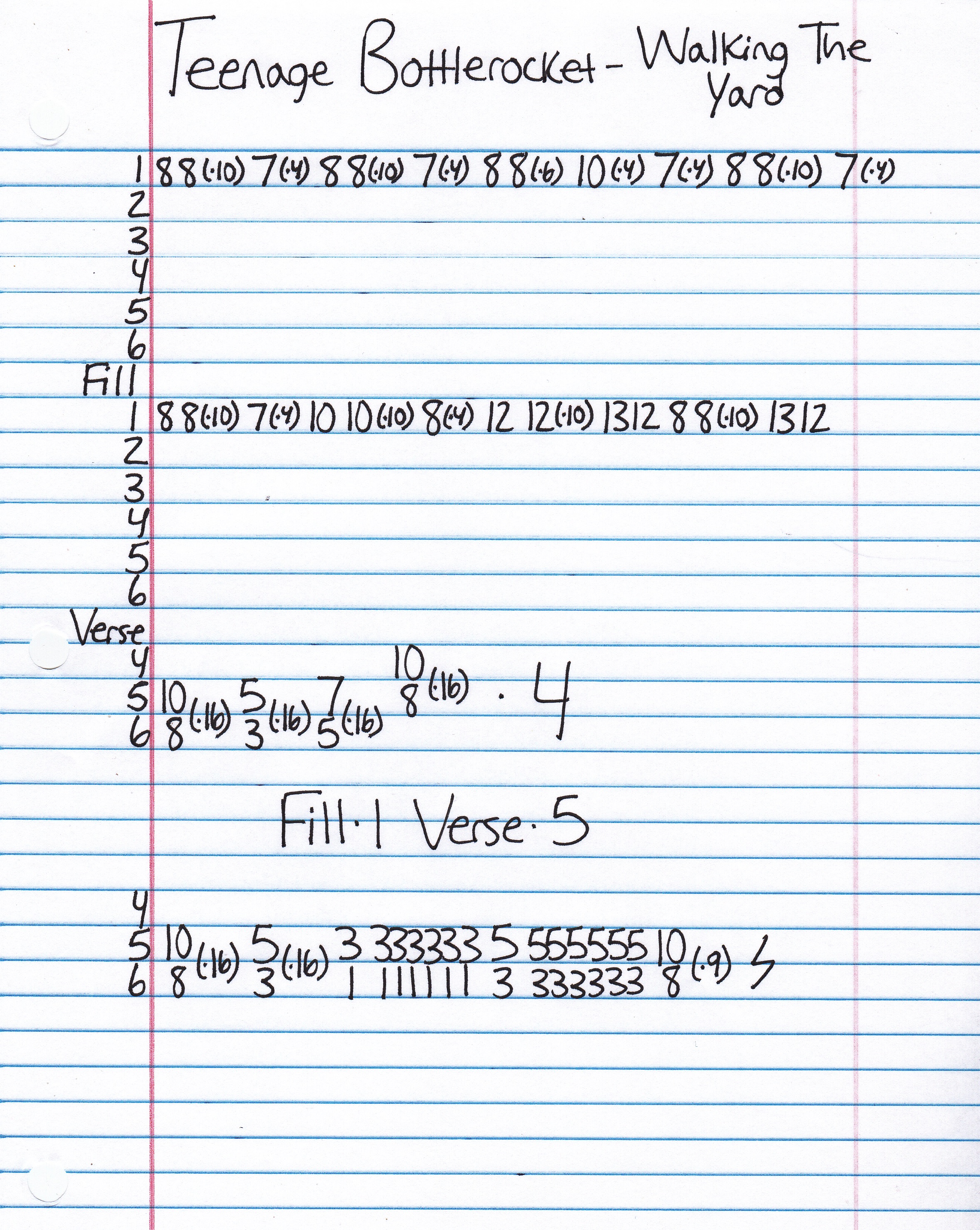 High quality guitar tab for Walking The Yard by Teenage Bottlerocket off of the album Goin' Back To Wyo. ***Complete and accurate guitar tab!***